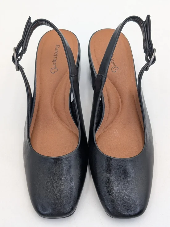 Baretraps "Ester" Women's Size 8M Black Faux Leather Slingback Block Heel - Picture 14 of 17